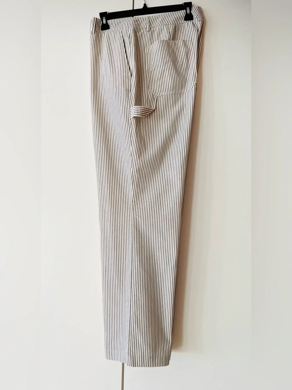 Zara Men's Pinstripe Chinos - White & Black